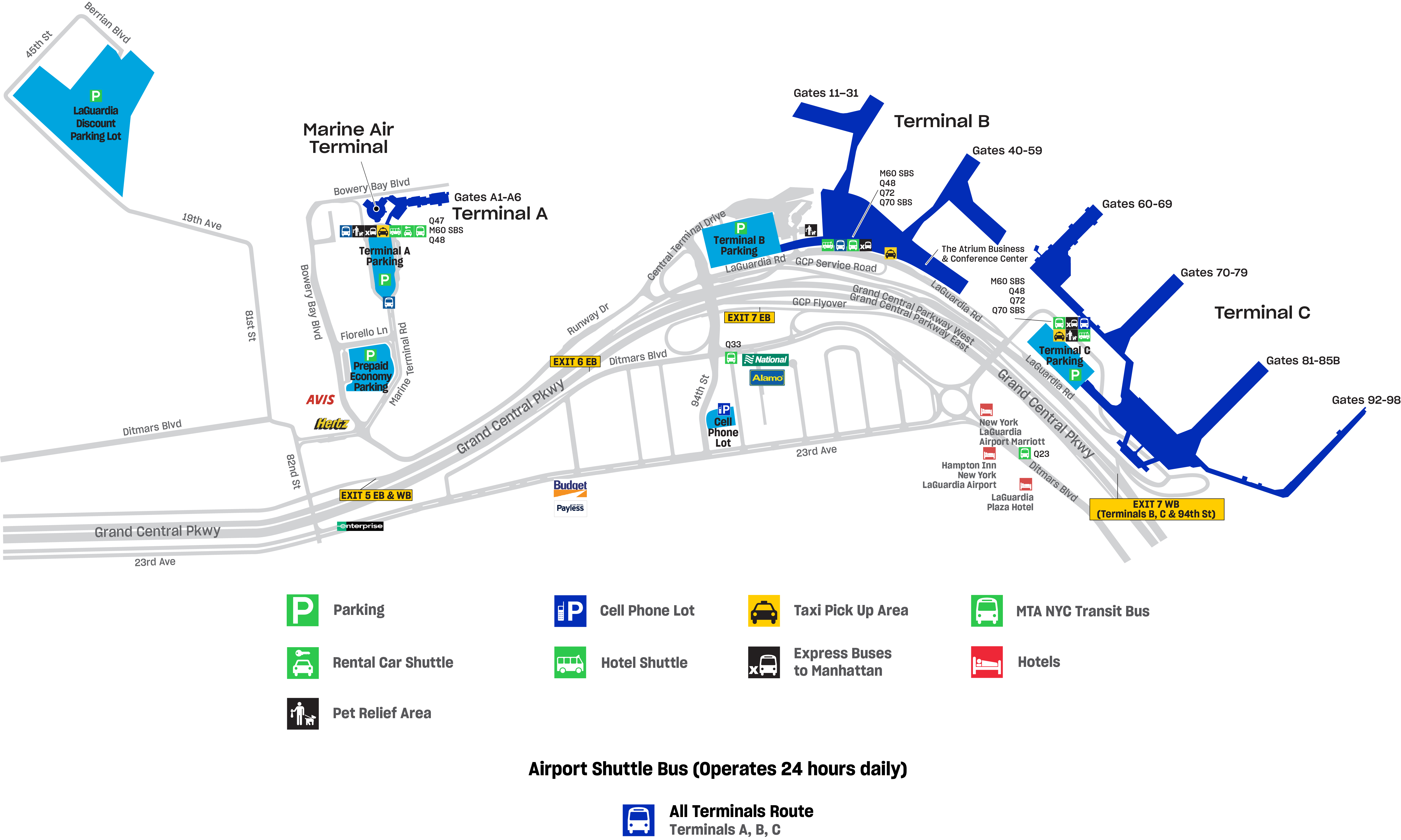 Airport Maps Lga Laguardia Airport